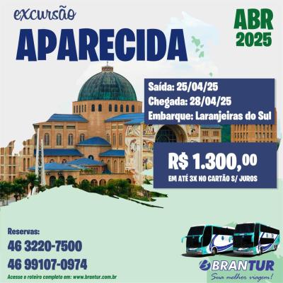 ExcursÃ£o para Aparecida do Norte â€“ SP